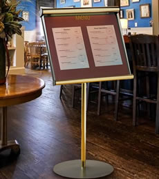 Menu Display Stands